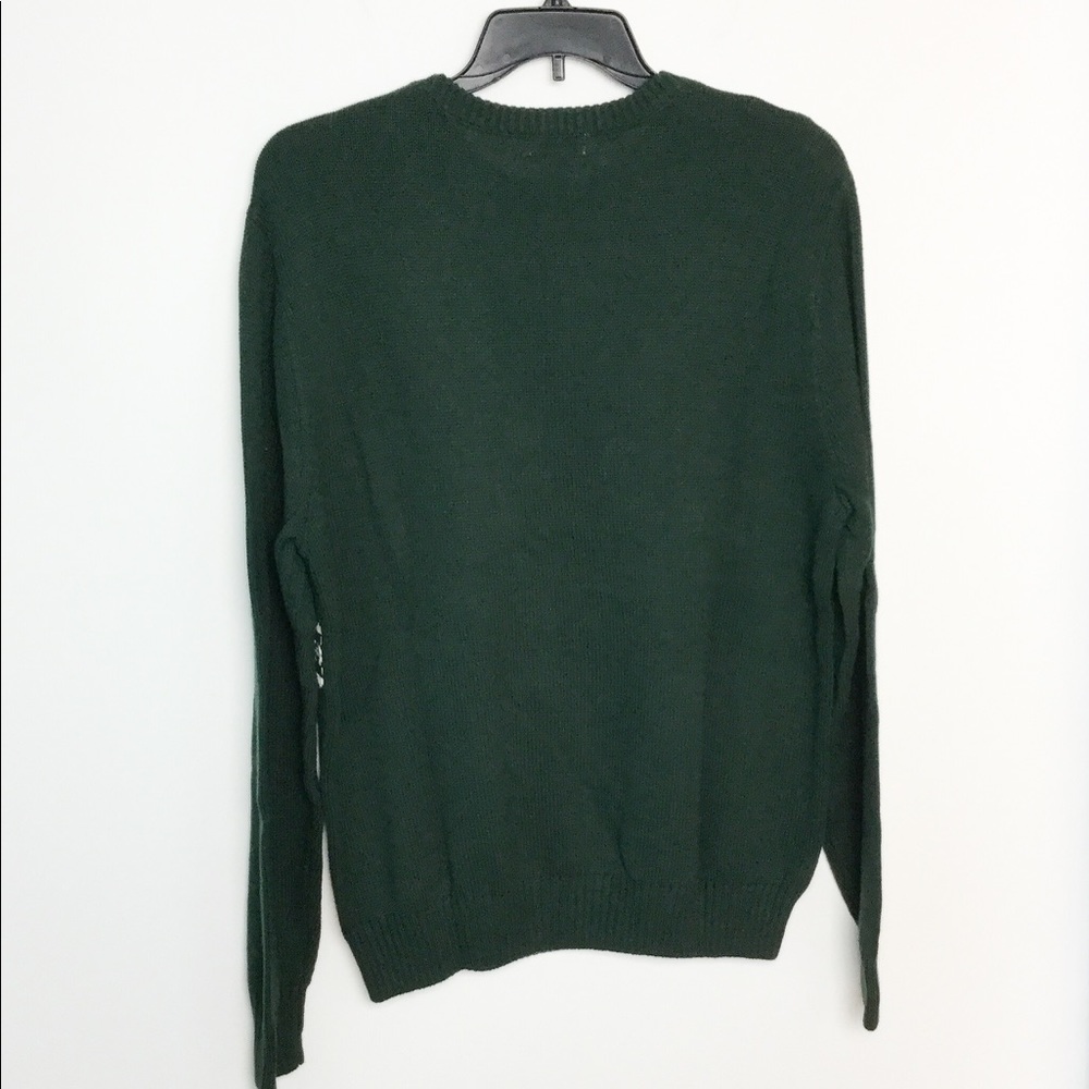 Dockers L Holiday Snow Green Crewneck Sweater NWT - Picture 2 of 8